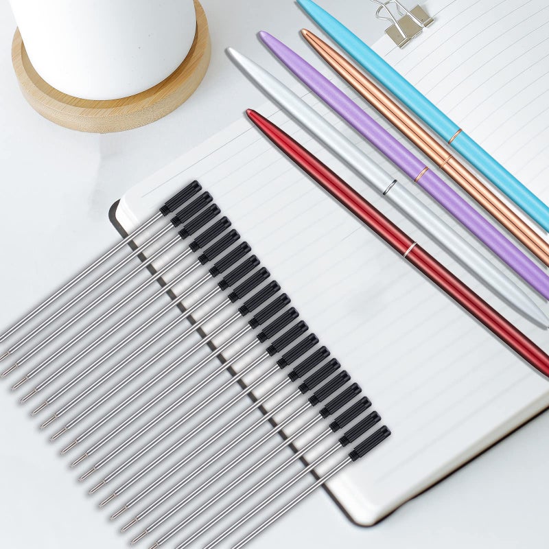 Wikult 20 Pieces Wikult Black Ballpoint Refill Compatible with Cross Pen, 1.0mm Medium Point, Smooth Writing German Ink Replaceable Refills for Your Pen - Image 5